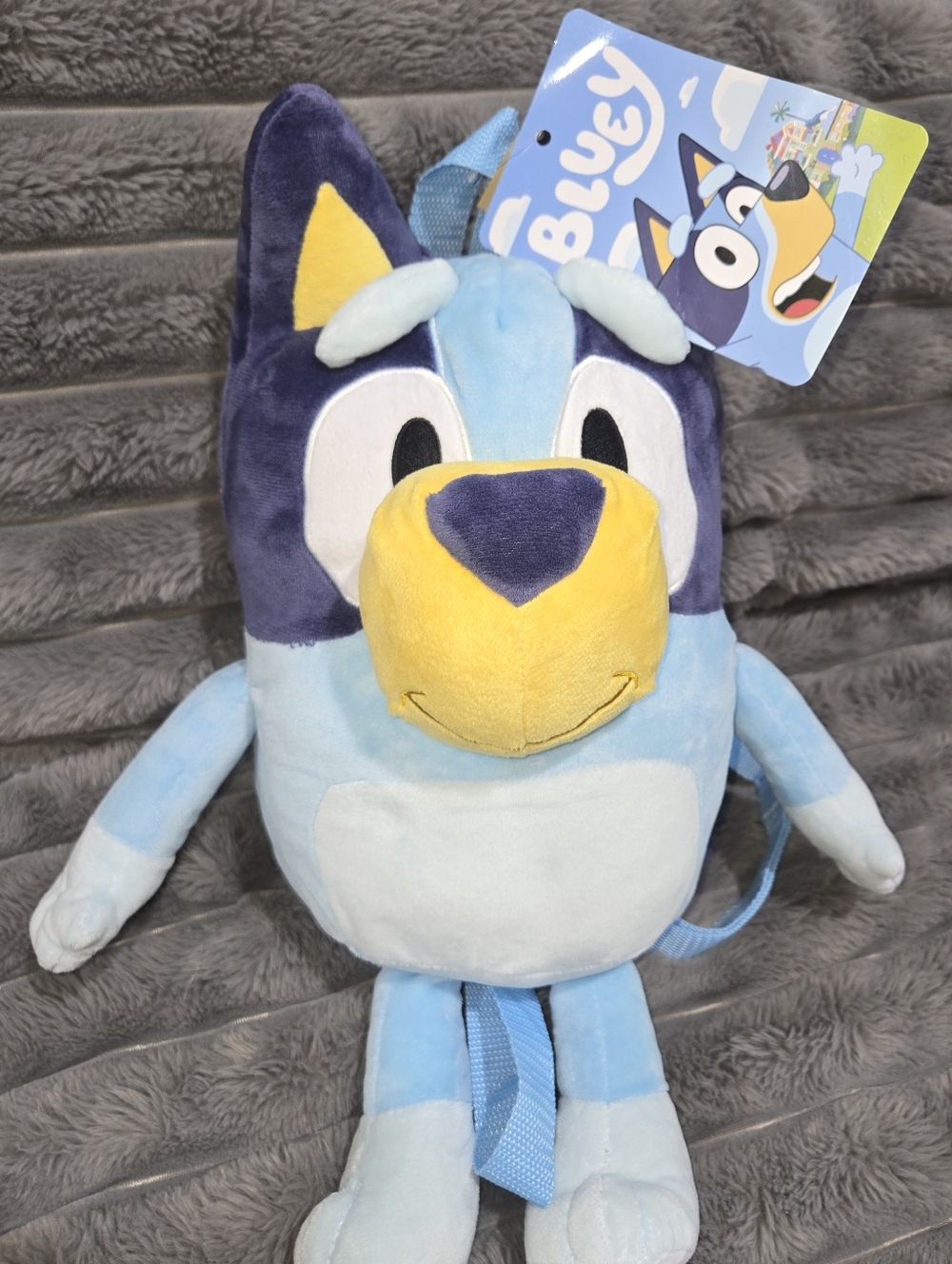 Bluey Plush Backpack - Light Blue & Yellow